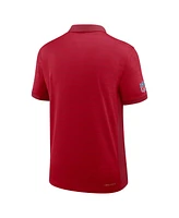 Nike Men's Red Tampa Bay Buccaneers Sideline Victory Stripe Performance Polo Shirt