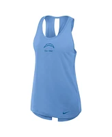 Nike Women's Powder Blue Los Angeles Chargers Glory Crisscross Performance Tank Top