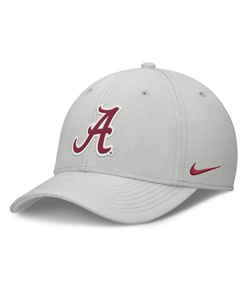 Nike Men's Gray Alabama Crimson Tide Rise Practice Performance Adjustable Hat