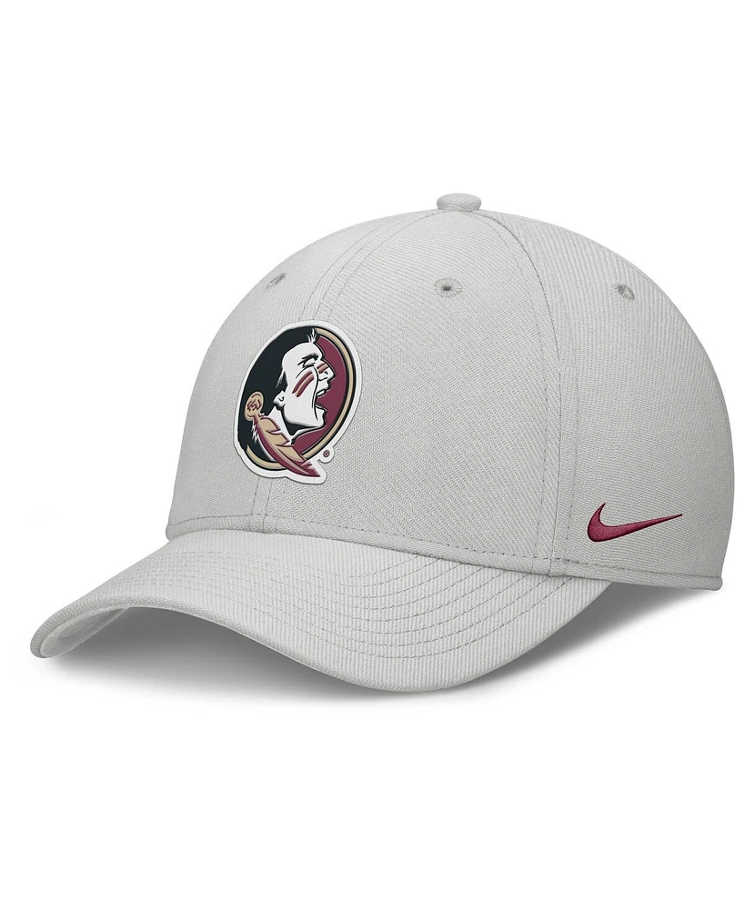 Nike Men's Gray Florida State Seminoles Rise Practice Performance Adjustable Hat