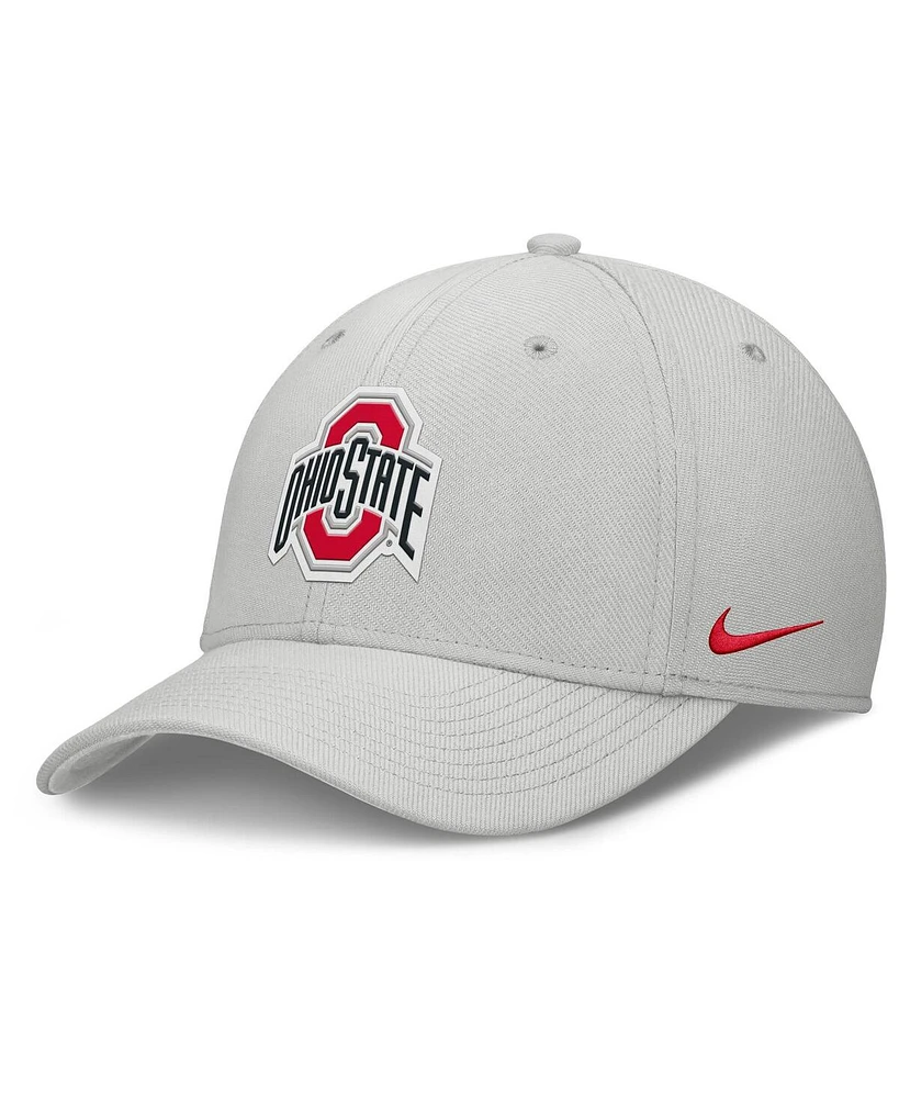 Nike Men's Gray Ohio State Buckeyes Rise Practice Performance Adjustable Hat