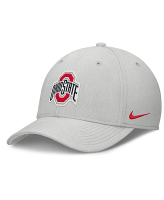 Nike Men's Gray Ohio State Buckeyes Rise Practice Performance Adjustable Hat