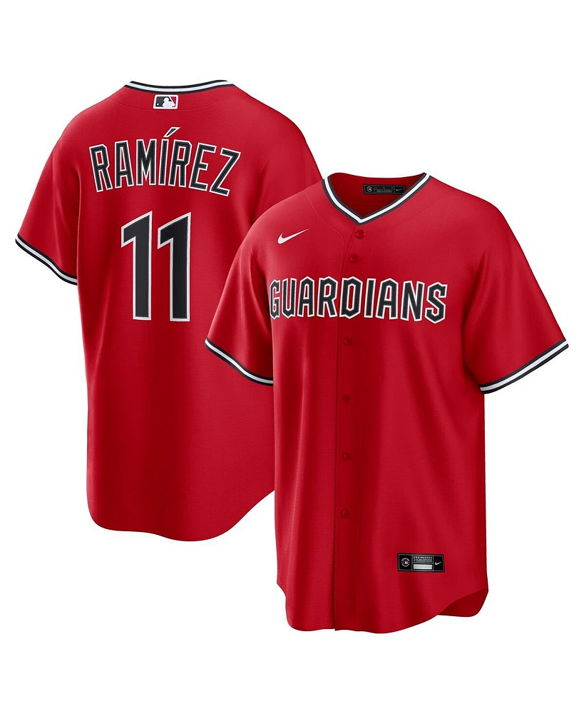 Nike Men's Jose Ramirez Red Cleveland Guardians Alternate 2 Replica Jersey