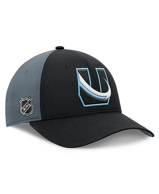 Fanatics Men's Black/Charcoal Utah Mammoth Alternate Logo Adjustable Hat