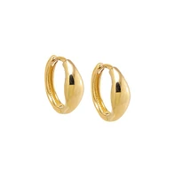By Adina Eden Solid Center Graduated Huggie Earring 14K