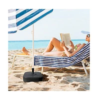 Fillable Patio Umbrella Base with Handle Fit 1.5 Inch Umbrella Poles