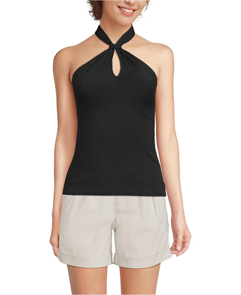 Lands' End Women's Slender Twist Front Halter Top