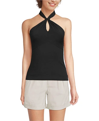 Lands' End Women's Slender Twist Front Halter Top