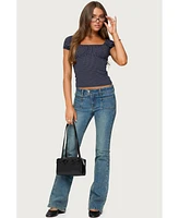Edikted Women's Stefania Polka Dot Top