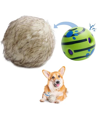 Nocciola Wobble Giggle Ball for Dogs,Christmas gift,Interactive Dog Toys for Boredom, Squeaky Ball Dog Toys
