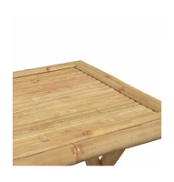 vidaXL Folding Patio Table 17.7"x17.7"x17.7" Bamboo
