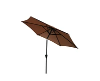 Flynama 8.8 feet Outdoor Aluminum Patio Umbrella, Market Umbrella with 42 pounds Round Resin Umbrella Base