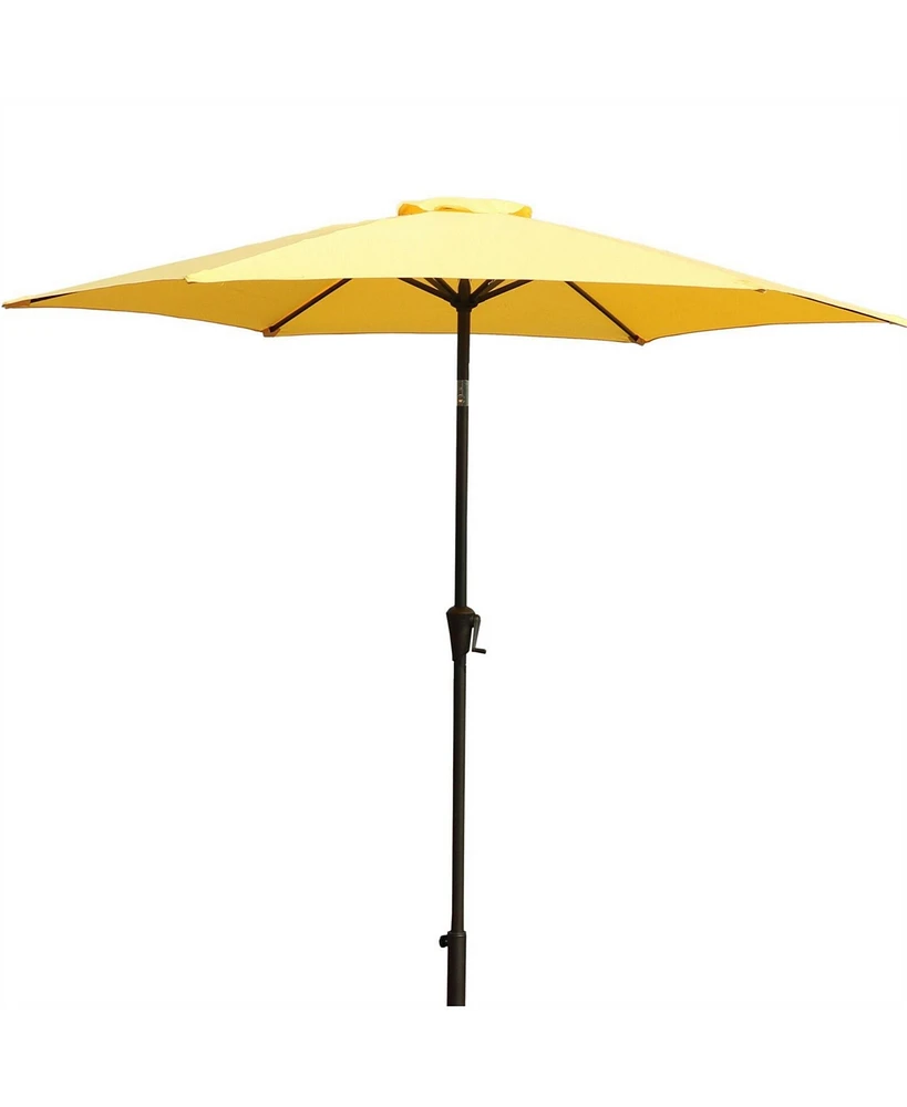 Flynama 8.8 feet Outdoor Aluminum Patio Umbrella with 33 pounds Round Resin Umbrella Base