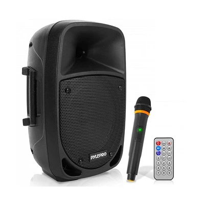 Pyle 800W Portable Bluetooth Pa Speaker – 8” Subwoofer, Led Battery Indicator, Rechargeable, MP3/Usb/Sd, Uhf Wireless Mic