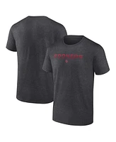 Fanatics Men's Heather Charcoal Oklahoma Sooners Iconic Battle Scars T-Shirt