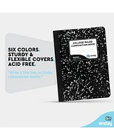 Enday Composition Notebooks College Ruled Paper, Pink Hard Cover Notebook, Premium Lined Books, 100 Sheets Notebook