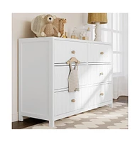 Graco Teddi 6 Drawer Double Dresser (White)
