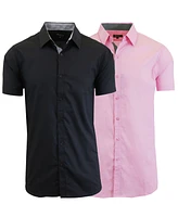 Galaxy By Harvic Men's 2-Pack Slim Fit Button-Down Shirt