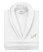 Linum Home Turkish Personalized Unisex Anovia Velour Cotton Bathrobe