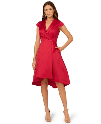 Adrianna Papell Women's Cap-Sleeve High-Low-Hem Dress