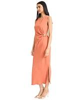 Donna Morgan Women's Sleeveless Sheath Midi Dress