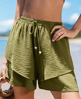 Cupshe Women's Petal Breeze Green Shorts