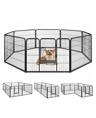 8 Panel 24 Inch Height Pet Fence Indoor Outdoor