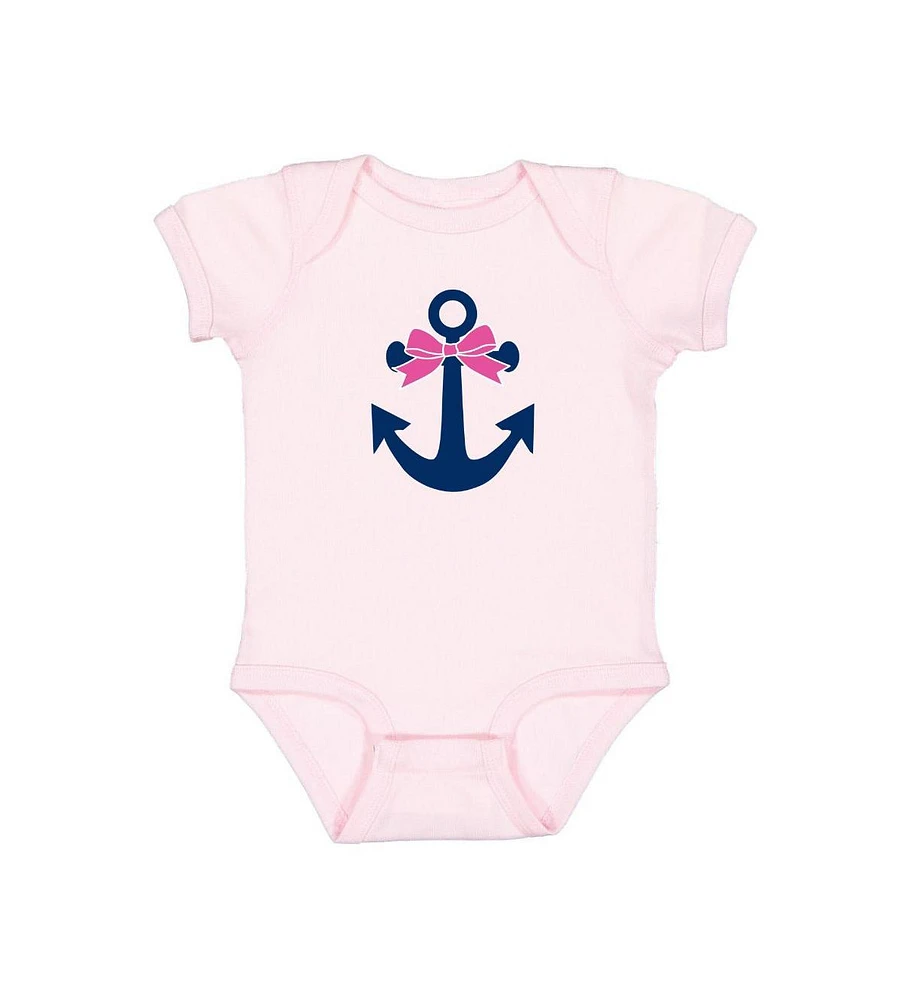 Sweet Wink Baby Girls Anchor Bow Short Sleeve Bodysuit
