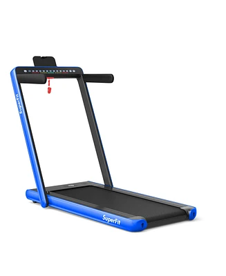 2.25 Hp 2-in-1 Folding Walking Pad Treadmill with Dual Display and App Control