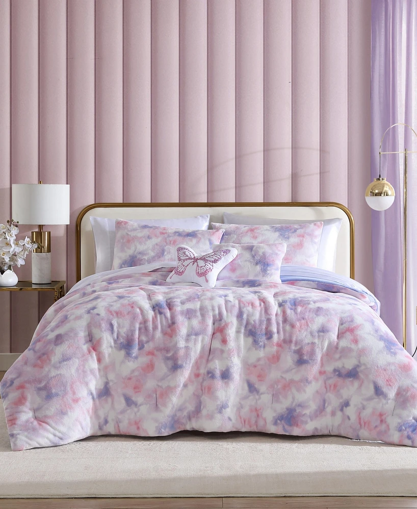 Betsey Johnson Sunset Tie Dye Plush 4-Pc. Comforter Set, Twin