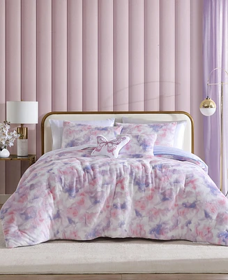 Betsey Johnson Sunset Tie Dye Plush 4-Pc. Comforter Set, Twin