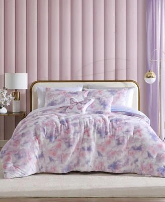 Betsey Johnson Sunset Tie Dye Plush Comforter Set