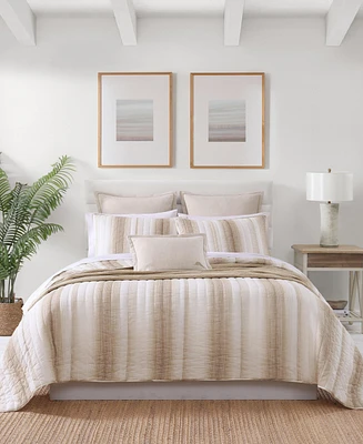 Tommy Bahama La Prisma Stripe Texture Cotton 3-Pc. Quilt Set