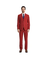 Stacy Adams Big & Tall Hybrid-Fit 3pc Notch Lapel Suit Set, Jacket Vest and Pants