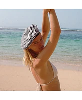 Simone Gingham Beret Hat In