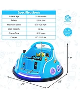 12V Electric Ride On Car with Remote Control and Flashing Led Lights