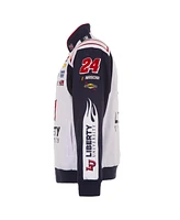 Jh Design Men's White William Byron Liberty University Full-Snap Twill Uniform Jacket
