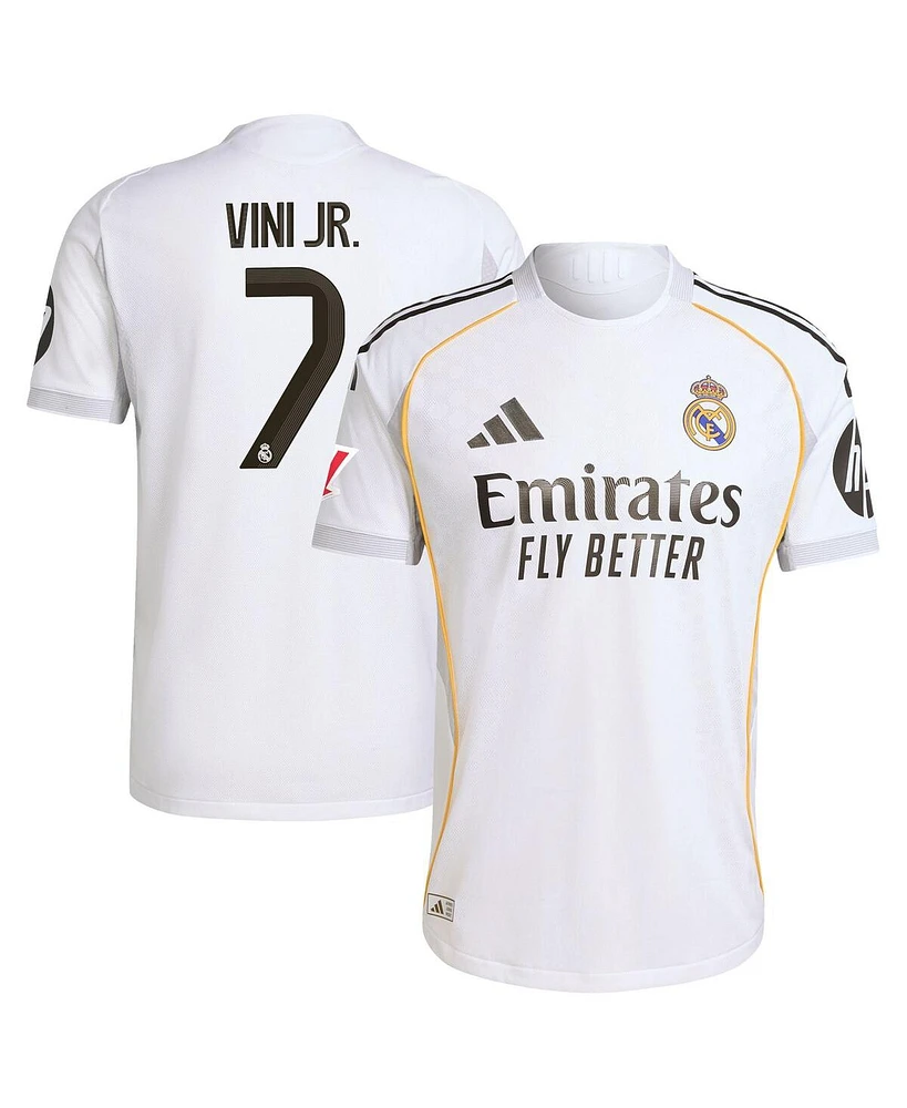 Adidas Men's Vini Jr. White Real Madrid 2025/26 Home Authentic Jersey