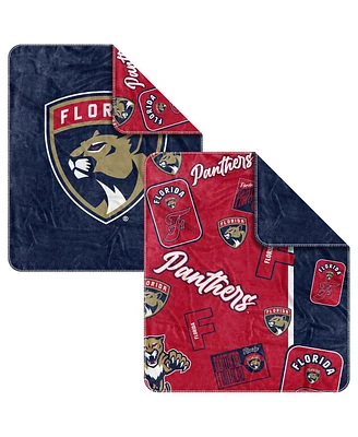 Logo Brands Florida Panthers 50" x 60" Dream Weave Throw Blanket