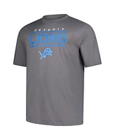 Fanatics Men's Heather Gray Detroit Lions Big Tall Top Notch T-Shirt