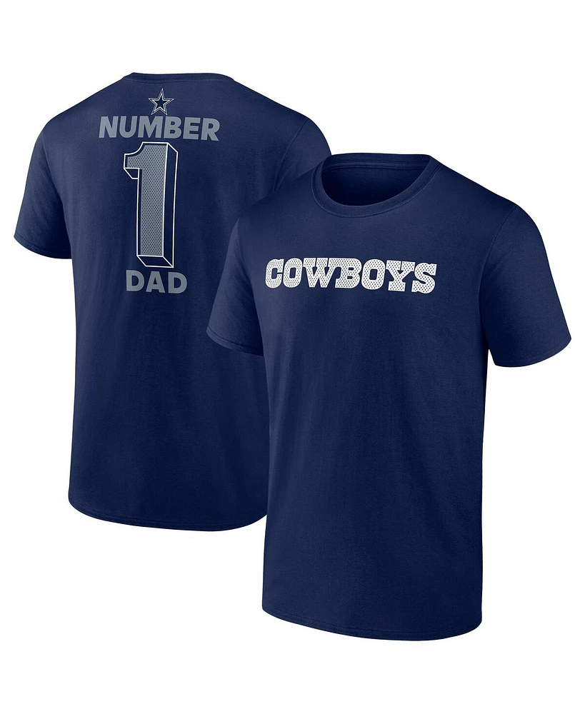 Fanatics Men's Navy Dallas Cowboys Big Tall Number One Dad T-Shirt