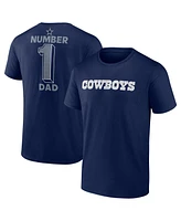 Fanatics Men's Navy Dallas Cowboys Big Tall Number One Dad T-Shirt