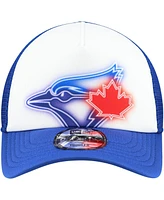 New Era Toddler White/Royal Toronto Blue Jays Painted A-Frame 9FORTY Trucker Adjustable Hat