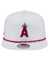 New Era Men's White Los Angeles Angels Perforated Golfer Snapback Hat