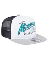 New Era Big Boys and Girls White Seattle Mariners Retro 9FIFTY Snapback Hat