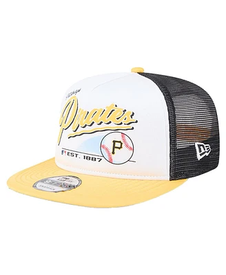 New Era Big Boys and Girls White Pittsburgh Pirates Retro 9FIFTY Snapback Hat