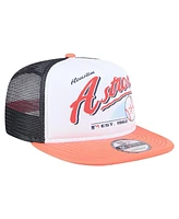 New Era Big Boys and Girls White Houston Astros Retro 9FIFTY Snapback Hat