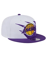 New Era Big Boys and Girls White Los Angeles Lakers Jagged 9FIFTY Snapback Hat