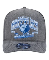 New Era Men's Charcoal Memphis Grizzlies Throwback Washed Pre-Curved 9FIFTY Snapback Hat