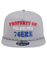 New Era Men's Gray Philadelphia 76ers Throwback Property Of Golfer Snapback Hat